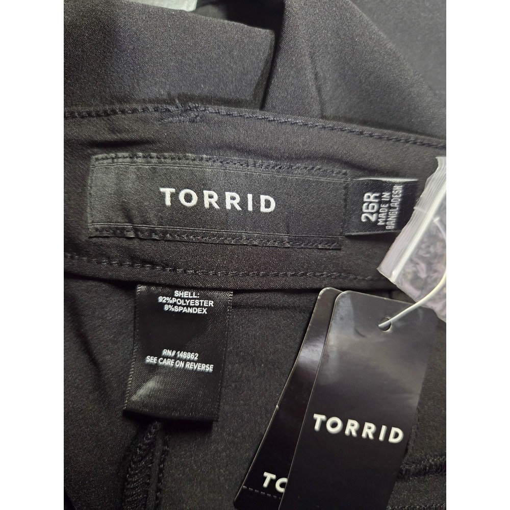 Torrid Studio Luxe Ponte Pant Deep Black‎ Straight Leg Trouser 26 Regular - Picture 5 of 8